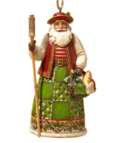 JIm Shore Italian Santa Ornament Greetings from Babbo Natale