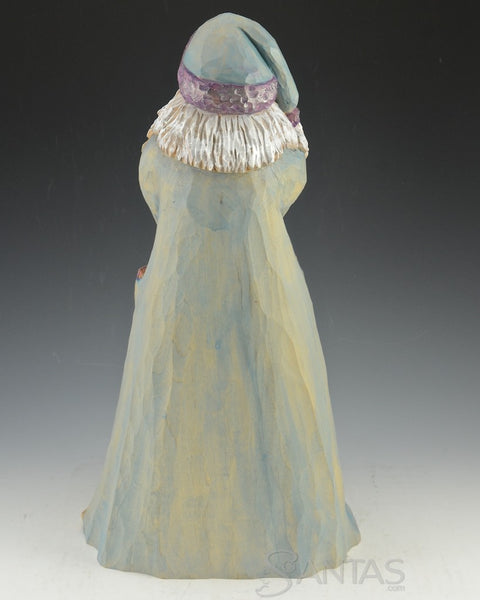 Santa's Precious Pups Wood Carving by Barbara Scoles 13 inch