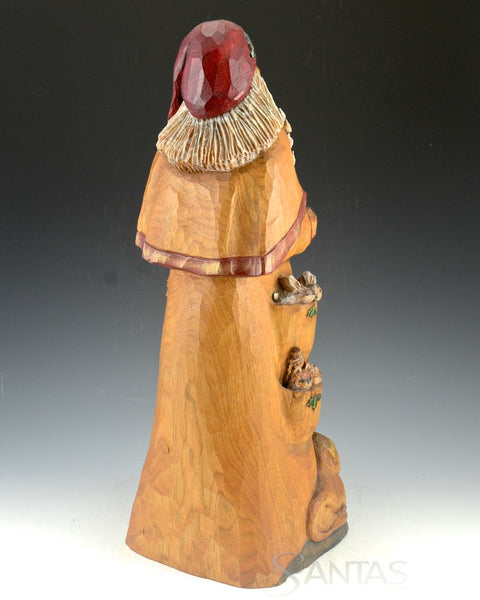 African American Santa and The Ark Butternut Carving by Barbara Scoles 16 inch