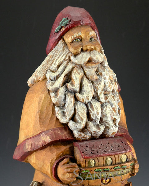 African American Santa and The Ark Butternut Carving by Barbara Scoles 16 inch