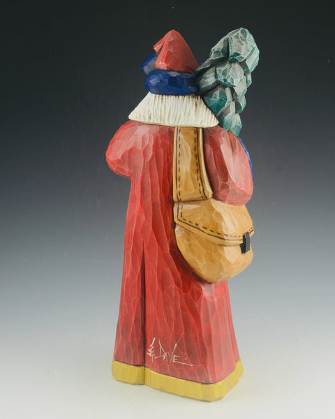 Santa with Tree and Patriotic Quilt by Dave Francis 12 inch