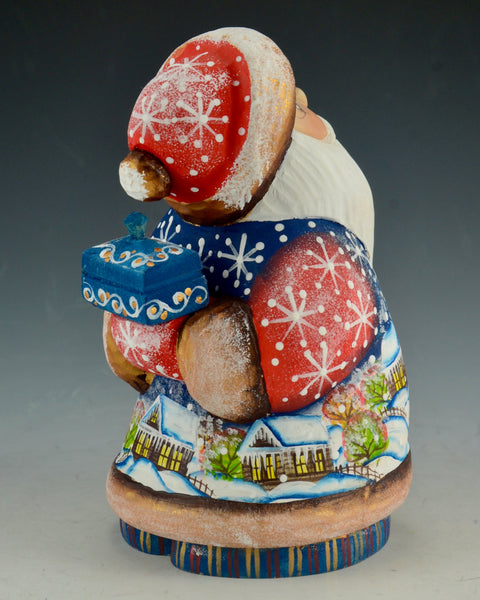 Secret Gift From Santa - Scenic winter painting and hidden Gift 6 inch