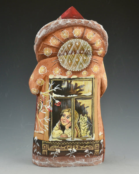 7.5 inch Russian Santa with Scenes on Both Sides