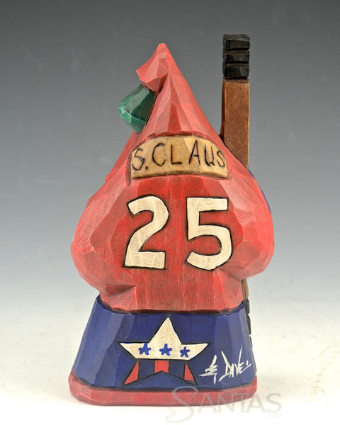USA Hockey Santa Carving by Dave Francis 6 inch