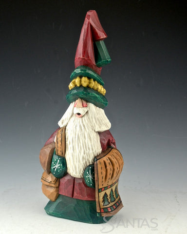 Christmas Quilt Tall Hat Santa by Dave Francis