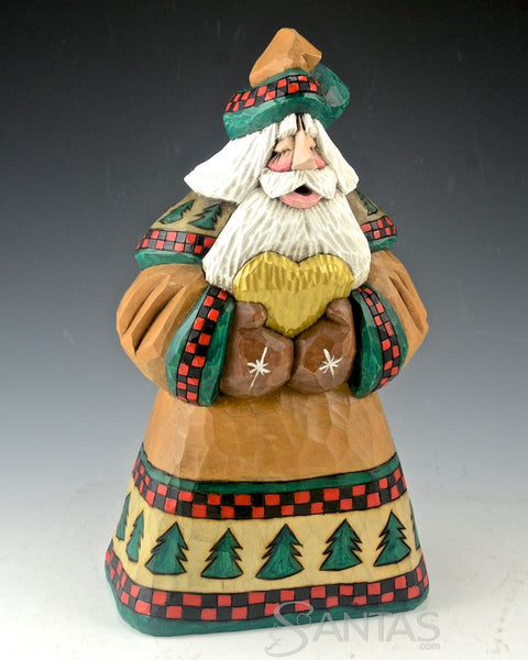 Big Heart Santa Carving by Dave Francis