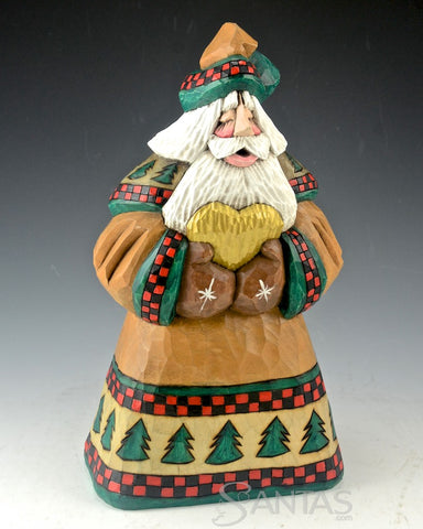 Big Heart Santa Carving by Dave Francis