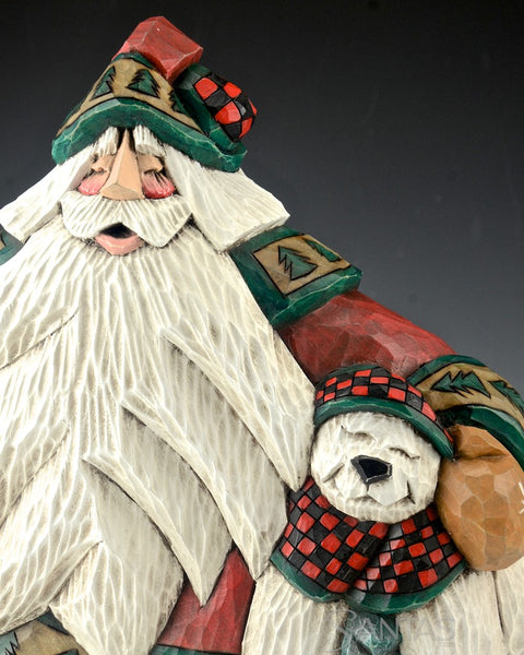Christmas Chums Santa Carving by Dave Francis