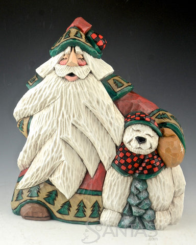 Christmas Chums Santa Carving by Dave Francis