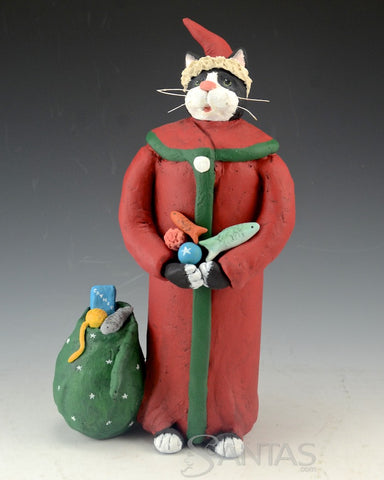 Santa Claws Christmas Cat - Ginny Diezel Original