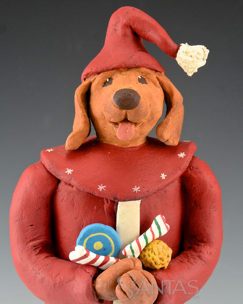 Santa Paws Christmas Dog with Toy Bag - Ginny Diezel Original