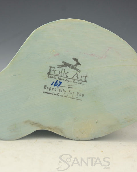 Leo Smith Folk Art - Ice Fishing Santa