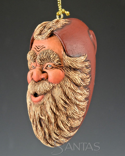 Santa Claus Ornament With Holly by Susan Mattix