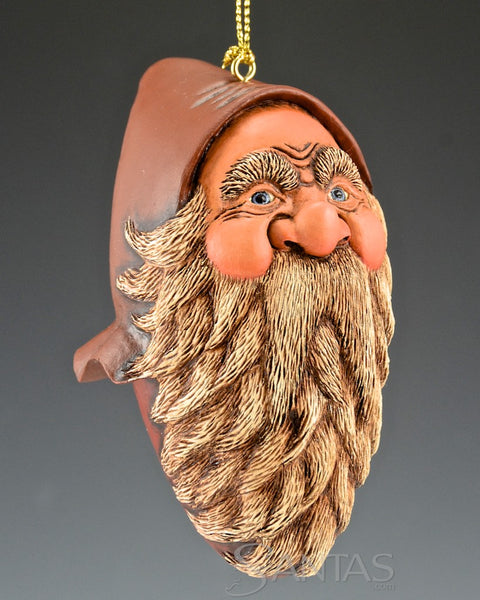 Carved Santa Claus Ornament by Susan Mattix
