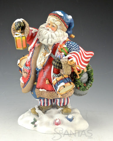 Let Freedom Ring - Santa Figurine by Peggy Abrams