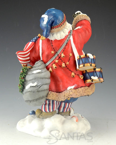 Let Freedom Ring - Santa Figurine by Peggy Abrams
