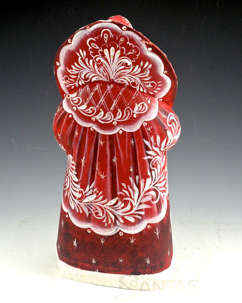 Polar Bear Journey Red Russian Carved Santa 10 inch