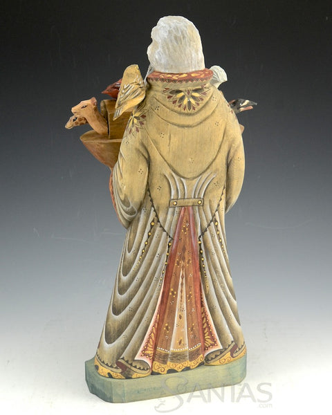 Russian Santa and The Ark Filled with Animals Peeking Out 12 inches