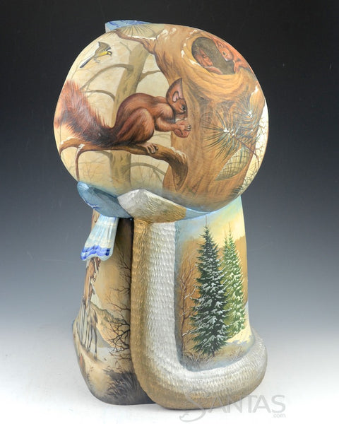 Northern Wilderness Russian Santa with Reindeer and Nature Scenes