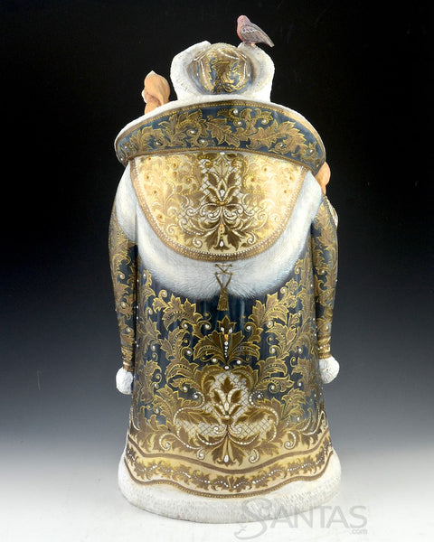 Russian Storybook Santa Carving with Animals and Wilderness scene 18 inch