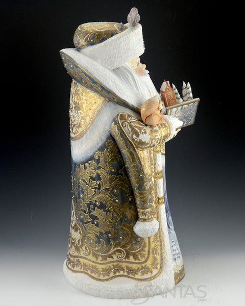 Russian Storybook Santa Carving with Animals and Wilderness scene 18 inch