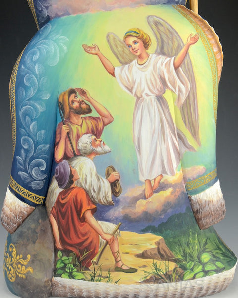 Beautiful Russian Santa Featuring the Holy Family and Nativity 12 inch