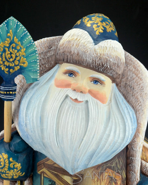 Beautiful Russian Santa Featuring the Holy Family and Nativity 12 inch