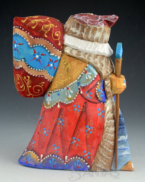 7 inch Russian Santa with Polar Bear Scene on Front