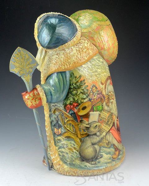 Russian Santa with Christmas Children, Santa, Elf and Reindeer