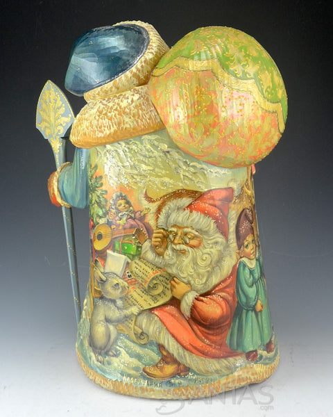 Russian Santa with Christmas Children, Santa, Elf and Reindeer