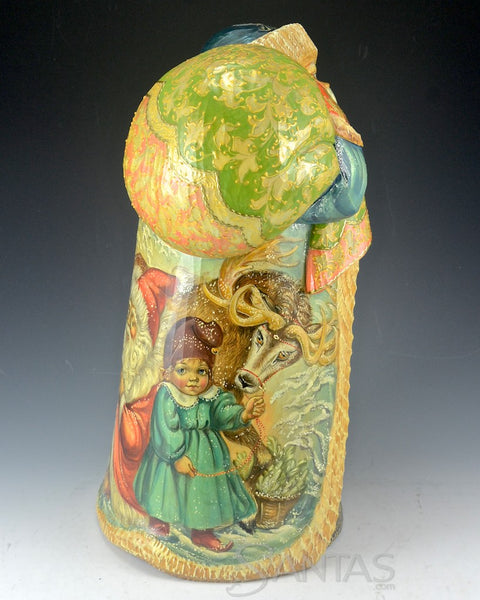 Russian Santa with Christmas Children, Santa, Elf and Reindeer