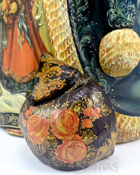 21 inch Amazingly Detailed Santa Carving with Children and Santa Claus