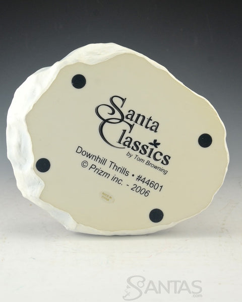 Downhill Thrills - Tom Browning Santa Classics Figurine