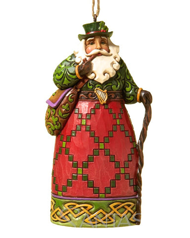Jim Shore Irish Santa Ornament Nollaig Shona Dhuit
