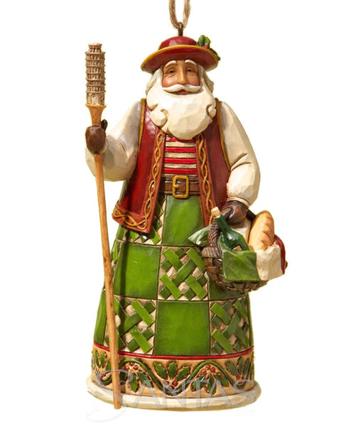 JIm Shore Italian Santa Ornament Greetings from Babbo Natale