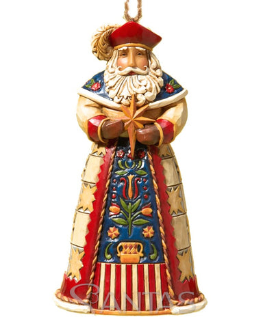 Jim Shore Polish Santa Ornament Wesolych Swiat