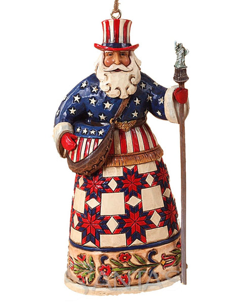 Jim Shore American Santa Ornament Perfectly Festive in all 50 States