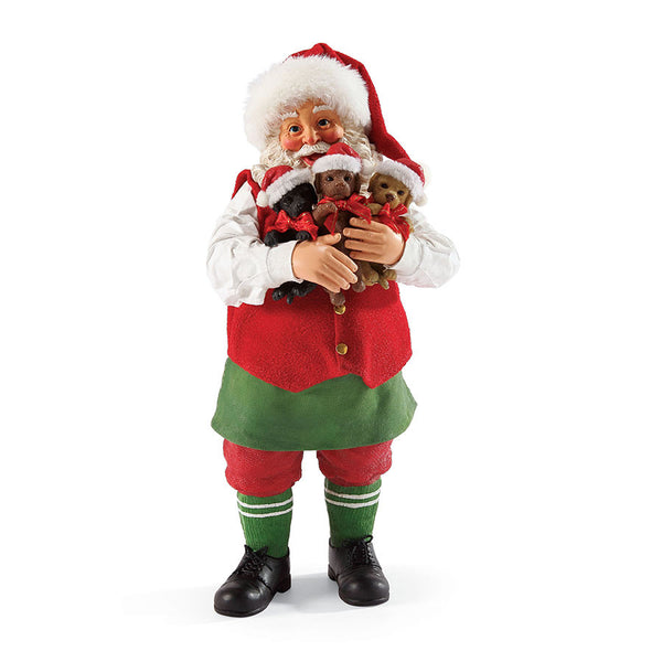 Group Hug - Santa and Puppies by Possible Dreams