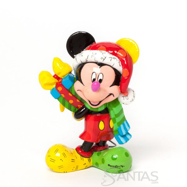 Disney Britto Mickey Mini Santa Figurine