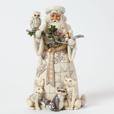 Woodland Santa With Animals - Nature's Winter Wonders