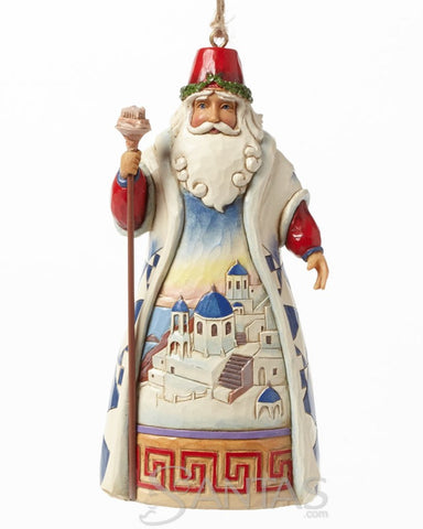 Jim Shore Greek Santa Ornament Kala Christouyenna