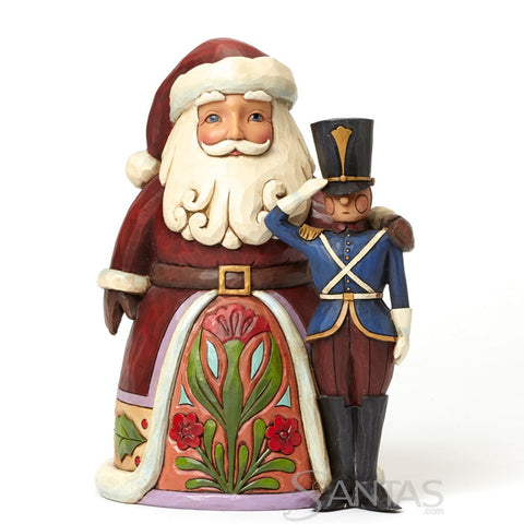 Santa with Toy Soldier - Holiday Joy