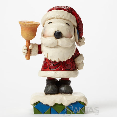 Jim Shore Santa Snoopy with Bell Peanuts Series