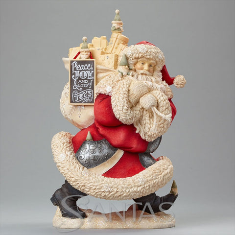 Santa with Toy Bag - Heart of Christmas
