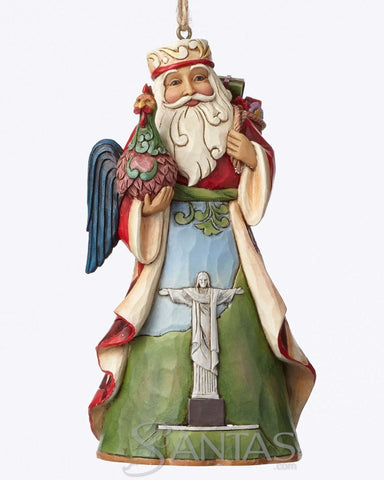 Jim Shore Brazilian Santa Ornament Noite Feliz