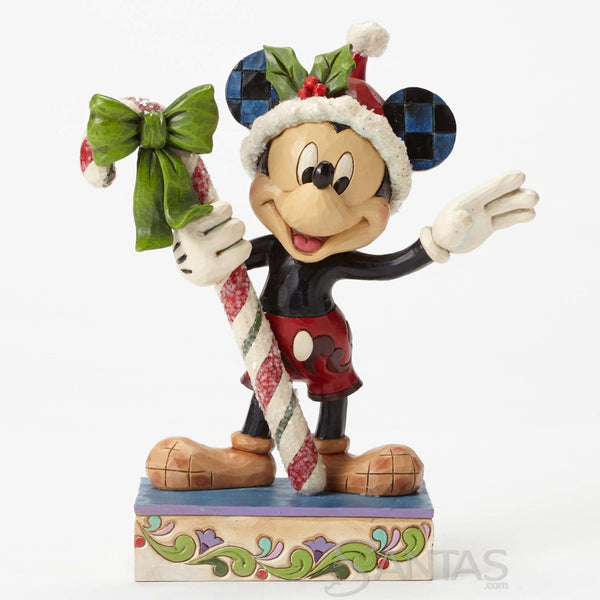 Mickey Mouse with Candy Cane - Sweet Greetings Jim Shore