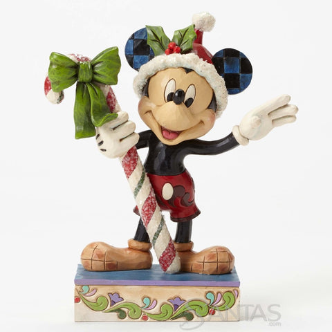 Mickey Mouse with Candy Cane - Sweet Greetings Jim Shore