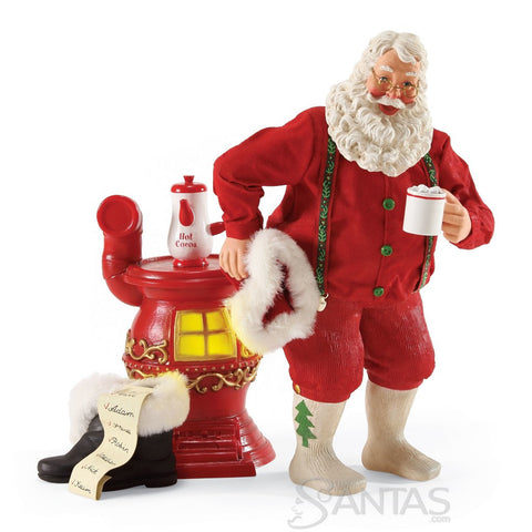 Warming Up Possible Dreams Santa by Stove