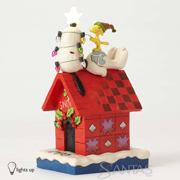 Snoopy Doghouse Lighted Star - Merry and Bright Jim Shore