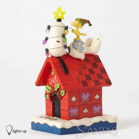 Snoopy Doghouse Lighted Star - Merry and Bright Jim Shore